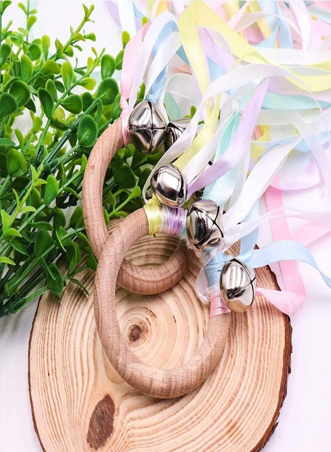 TANOFAR Montessori Hand Kite | Baby Sensory Ribbon Toy | Waldorf Wooden Toys for Toddlers | Rainbow - Image 2